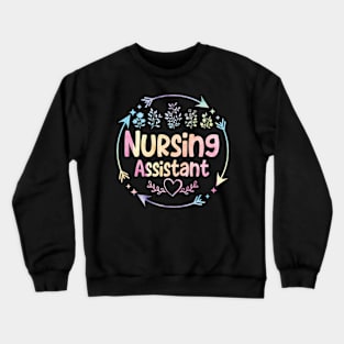 Nursing Assistant cute floral watercolor Crewneck Sweatshirt